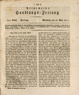 Allgemeine Handlungs-Zeitung Freitag 26. Mai 1820