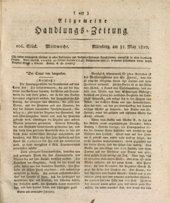 Allgemeine Handlungs-Zeitung Mittwoch 31. Mai 1820