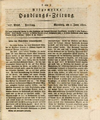 Allgemeine Handlungs-Zeitung Freitag 2. Juni 1820