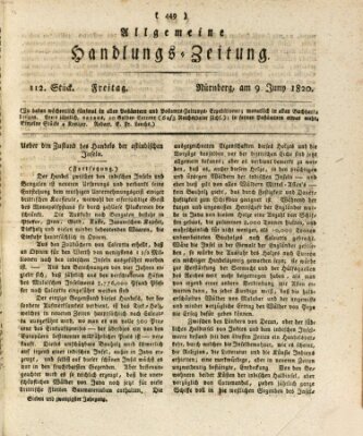 Allgemeine Handlungs-Zeitung Freitag 9. Juni 1820