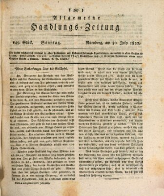 Allgemeine Handlungs-Zeitung Sonntag 30. Juli 1820