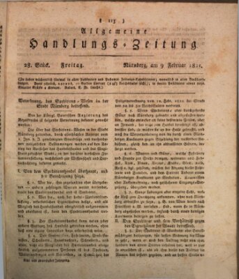 Allgemeine Handlungs-Zeitung Freitag 9. Februar 1821