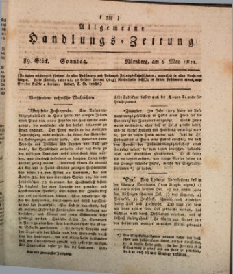 Allgemeine Handlungs-Zeitung Sonntag 6. Mai 1821