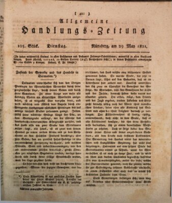 Allgemeine Handlungs-Zeitung Dienstag 29. Mai 1821