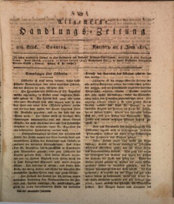 Allgemeine Handlungs-Zeitung Sonntag 3. Juni 1821