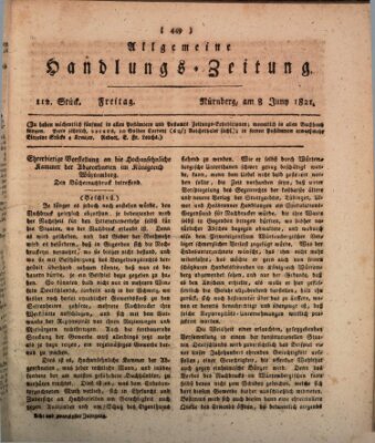 Allgemeine Handlungs-Zeitung Freitag 8. Juni 1821