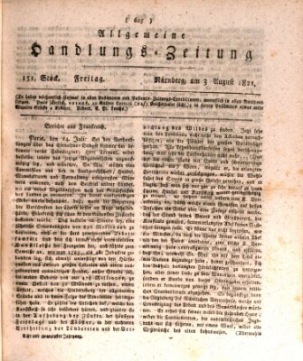 Allgemeine Handlungs-Zeitung Freitag 3. August 1821