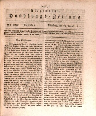 Allgemeine Handlungs-Zeitung Sonntag 19. August 1821