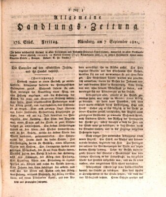 Allgemeine Handlungs-Zeitung Freitag 7. September 1821