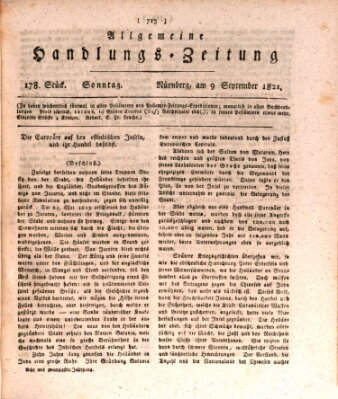 Allgemeine Handlungs-Zeitung Sonntag 9. September 1821