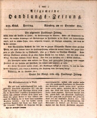 Allgemeine Handlungs-Zeitung Freitag 28. Dezember 1821