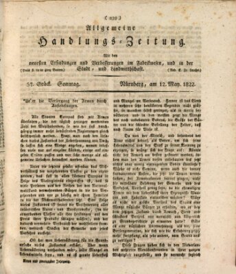 Allgemeine Handlungs-Zeitung Sonntag 12. Mai 1822