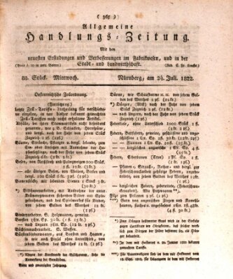 Allgemeine Handlungs-Zeitung Mittwoch 24. Juli 1822