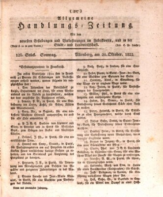 Allgemeine Handlungs-Zeitung Sonntag 20. Oktober 1822