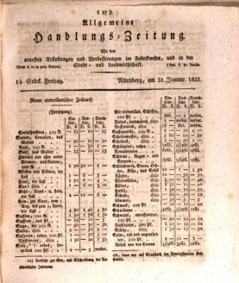 Allgemeine Handlungs-Zeitung Freitag 31. Januar 1823