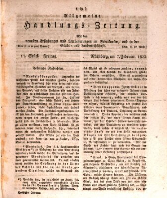 Allgemeine Handlungs-Zeitung Freitag 7. Februar 1823