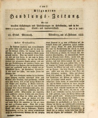 Allgemeine Handlungs-Zeitung Mittwoch 26. Februar 1823