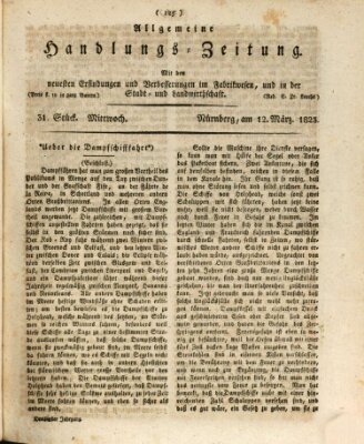 Allgemeine Handlungs-Zeitung Mittwoch 12. März 1823