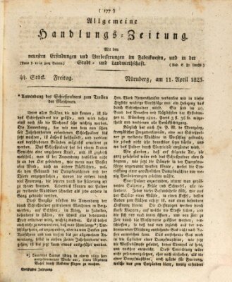 Allgemeine Handlungs-Zeitung Freitag 11. April 1823