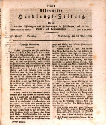 Allgemeine Handlungs-Zeitung Sonntag 18. Mai 1823