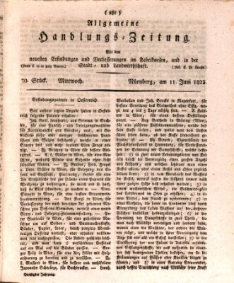 Allgemeine Handlungs-Zeitung Mittwoch 11. Juni 1823