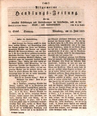 Allgemeine Handlungs-Zeitung Sonntag 15. Juni 1823