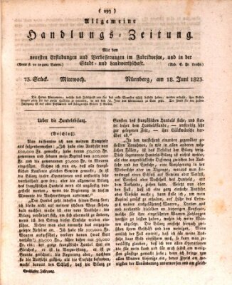 Allgemeine Handlungs-Zeitung Mittwoch 18. Juni 1823