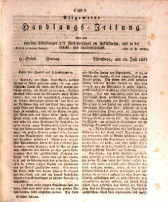 Allgemeine Handlungs-Zeitung Freitag 25. Juli 1823