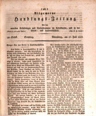 Allgemeine Handlungs-Zeitung Sonntag 27. Juli 1823