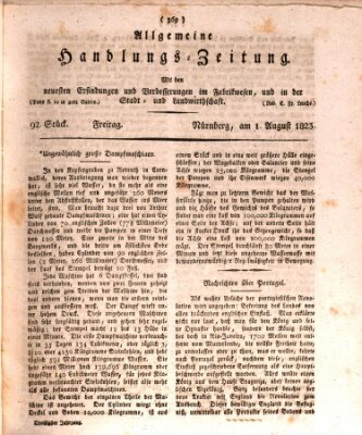 Allgemeine Handlungs-Zeitung Freitag 1. August 1823