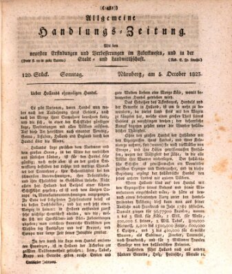 Allgemeine Handlungs-Zeitung Sonntag 5. Oktober 1823