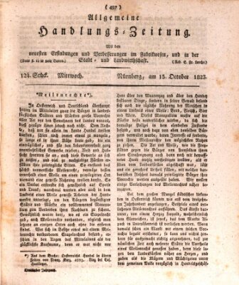 Allgemeine Handlungs-Zeitung Mittwoch 15. Oktober 1823