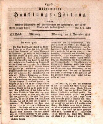 Allgemeine Handlungs-Zeitung Mittwoch 5. November 1823