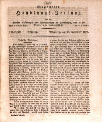 Allgemeine Handlungs-Zeitung Sonntag 16. November 1823