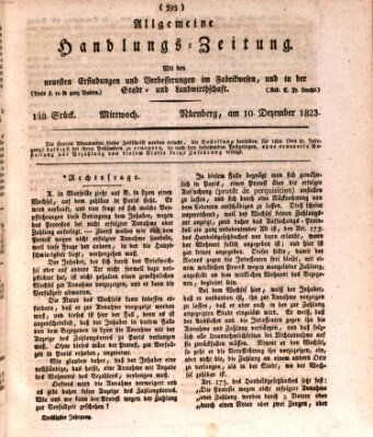 Allgemeine Handlungs-Zeitung Mittwoch 10. Dezember 1823