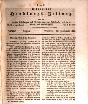 Allgemeine Handlungs-Zeitung Freitag 16. Januar 1824