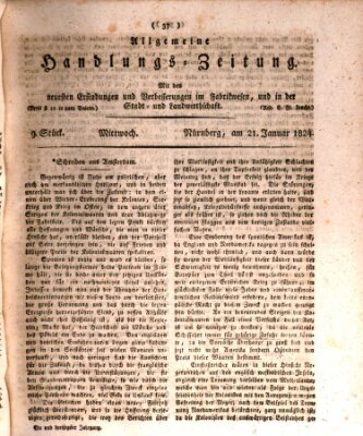 Allgemeine Handlungs-Zeitung Mittwoch 21. Januar 1824