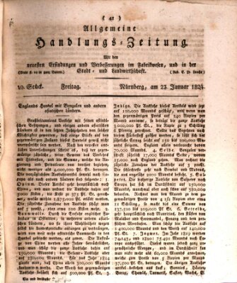 Allgemeine Handlungs-Zeitung Freitag 23. Januar 1824