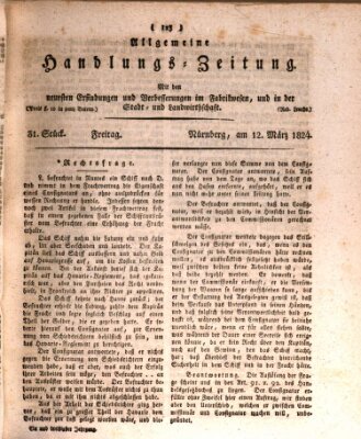 Allgemeine Handlungs-Zeitung Freitag 12. März 1824