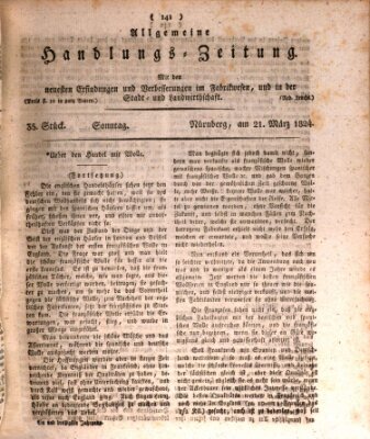 Allgemeine Handlungs-Zeitung Sonntag 21. März 1824