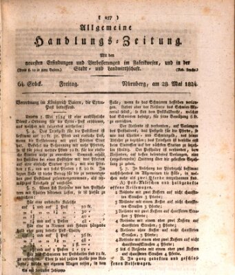 Allgemeine Handlungs-Zeitung Freitag 28. Mai 1824