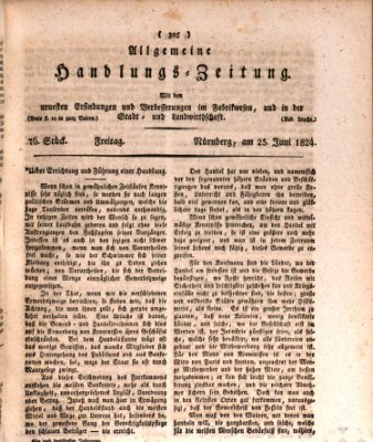 Allgemeine Handlungs-Zeitung Freitag 25. Juni 1824