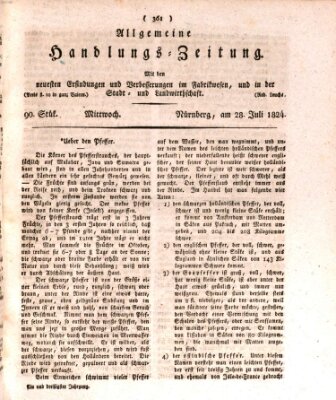 Allgemeine Handlungs-Zeitung Mittwoch 28. Juli 1824