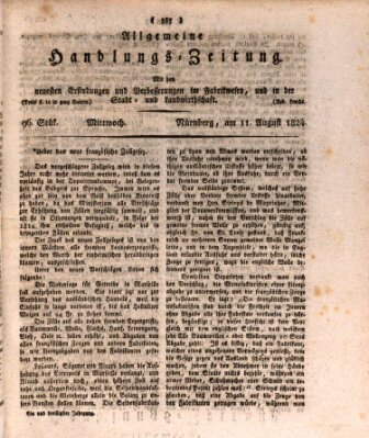 Allgemeine Handlungs-Zeitung Mittwoch 11. August 1824