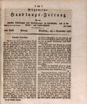 Allgemeine Handlungs-Zeitung Freitag 3. September 1824