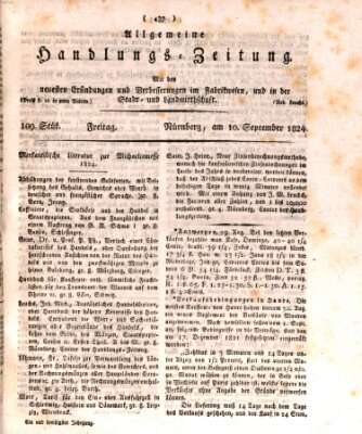 Allgemeine Handlungs-Zeitung Freitag 10. September 1824