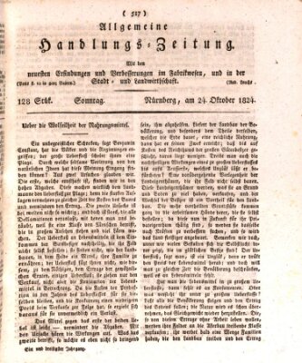 Allgemeine Handlungs-Zeitung Sonntag 24. Oktober 1824