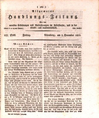 Allgemeine Handlungs-Zeitung Freitag 3. Dezember 1824