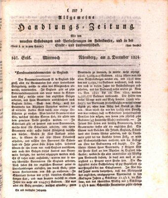 Allgemeine Handlungs-Zeitung Mittwoch 8. Dezember 1824