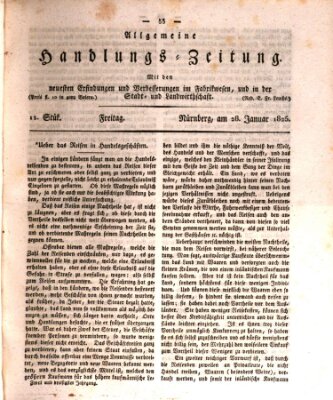 Allgemeine Handlungs-Zeitung Freitag 28. Januar 1825